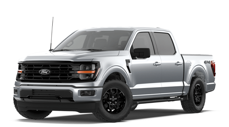2026 Ford F-150 XLT in Iconic Silver Metallic — front three-quarter view
