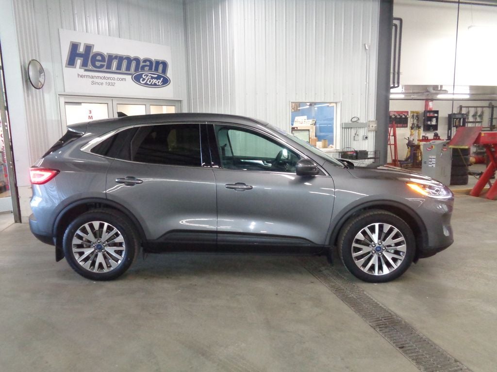 2022 Ford Escape Titanium in Gray — front three-quarter view