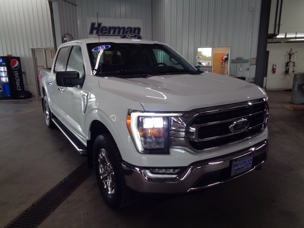 2023 Ford F-150 XLT in White — front three-quarter view