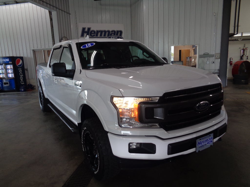 2018 Ford F-150 XLT in White — front three-quarter view